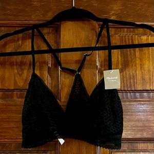 NWT Madewell Black Lace Bralette
